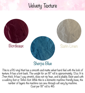 Velvety Texture - 18" x 51" roll